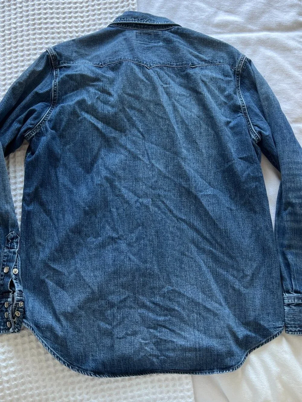 RRL Mens Denim Buffalo Western Workshirt - Picture 5 of 10